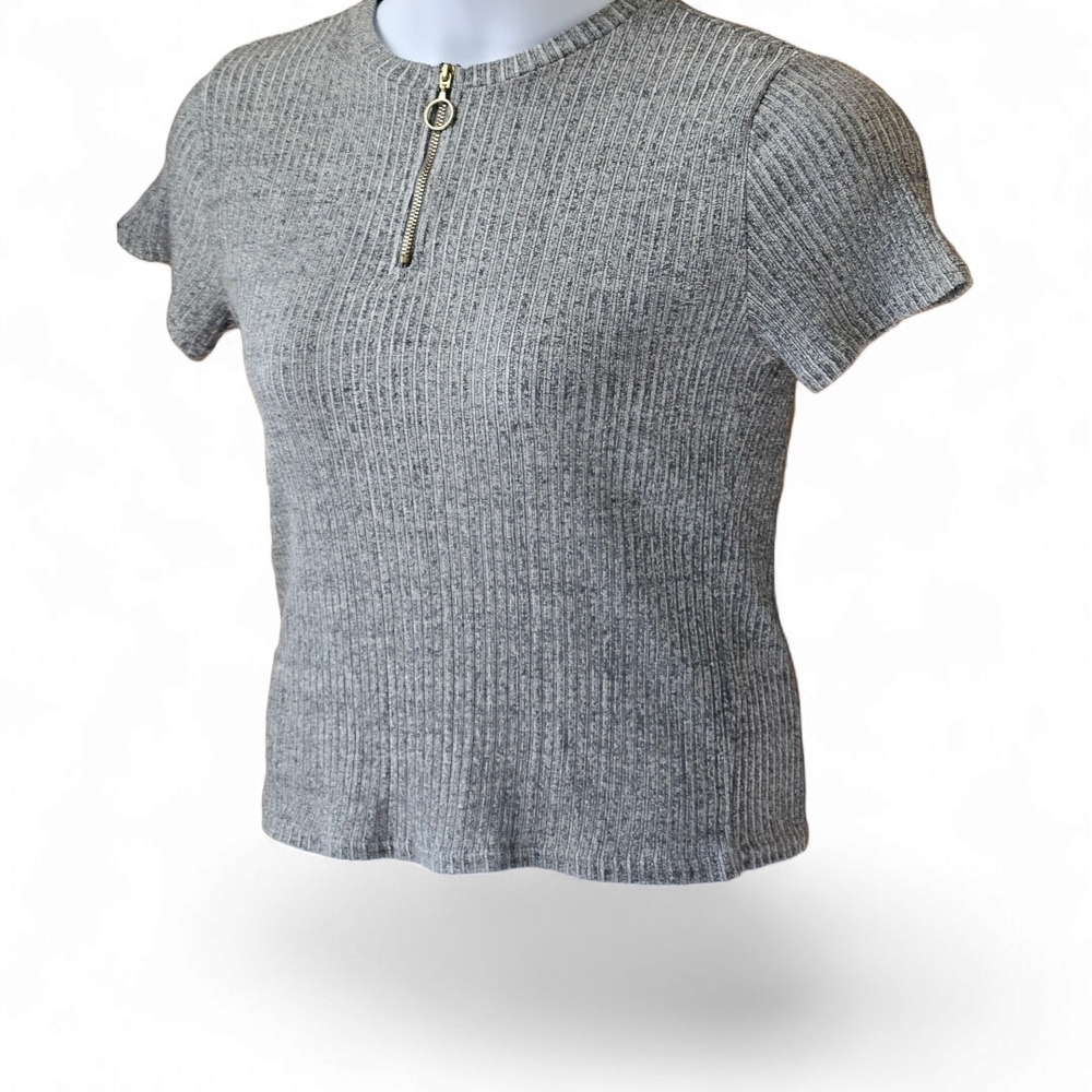 H&M Gray Ribbed Crop Top - Picture 5 of 12